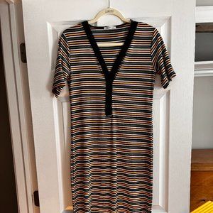 Zara striped short sleeve dress